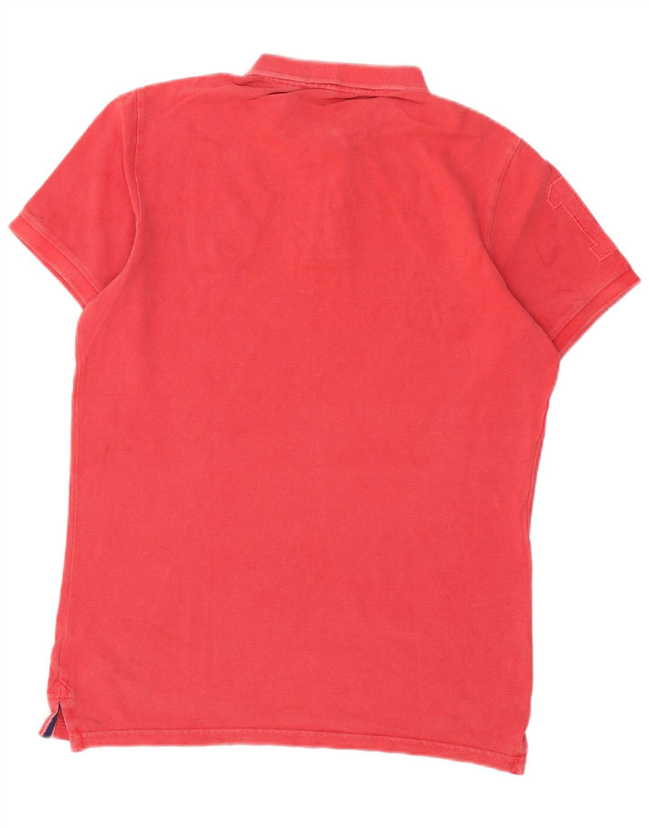 Polo da uomo Superdry in cotone rosso medio