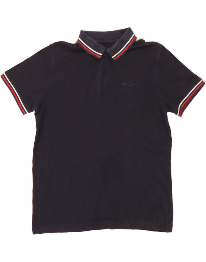 LOTTO Mens Polo Shirt Large Navy Blue Vintage Lotto and Second-Hand Lotto from Messina Hembry 