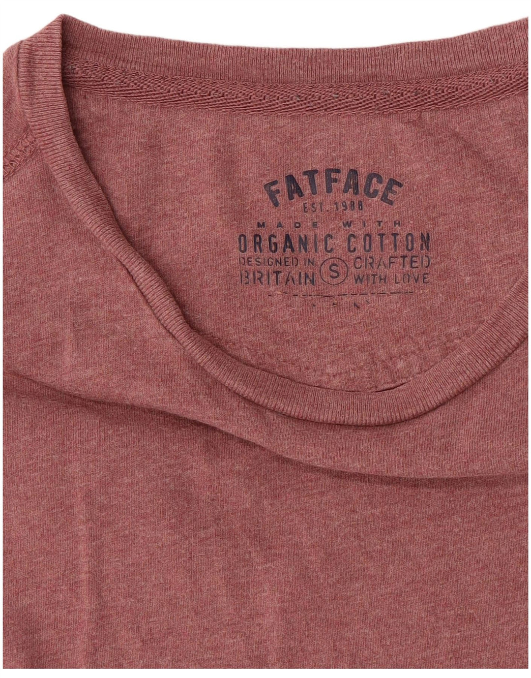 FAT FACE T-shirt da uomo Top piccola in cotone bordeaux