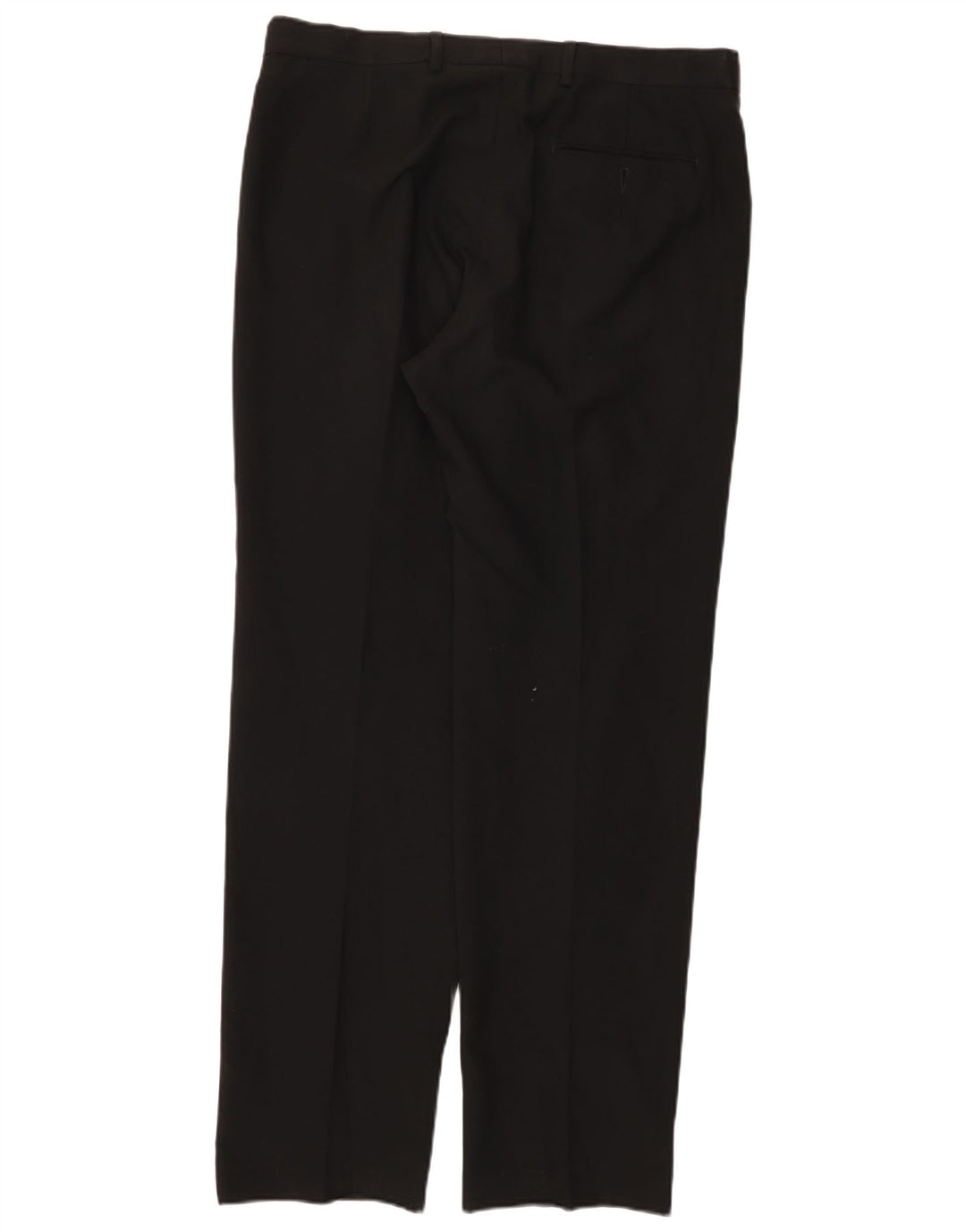 MARKS & SPENCER Pantaloni da abito vestibilità regolare da uomo W36 L33 Poliestere nero