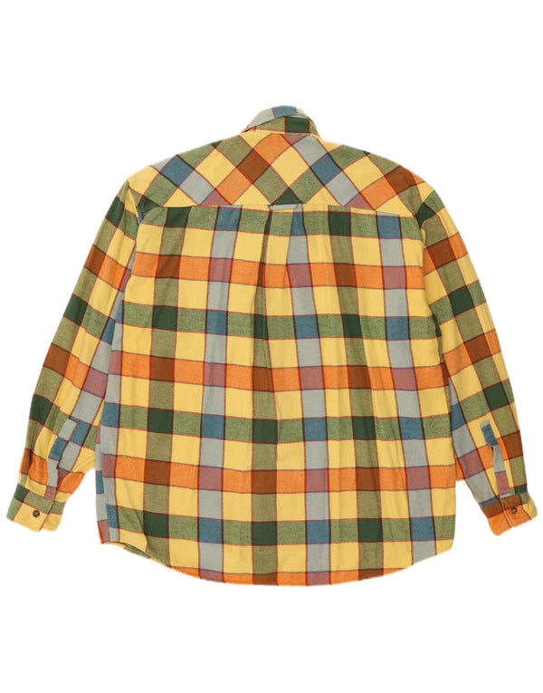 Camicia da uomo in flanella Marlboro Classics a quadri gialli grandi