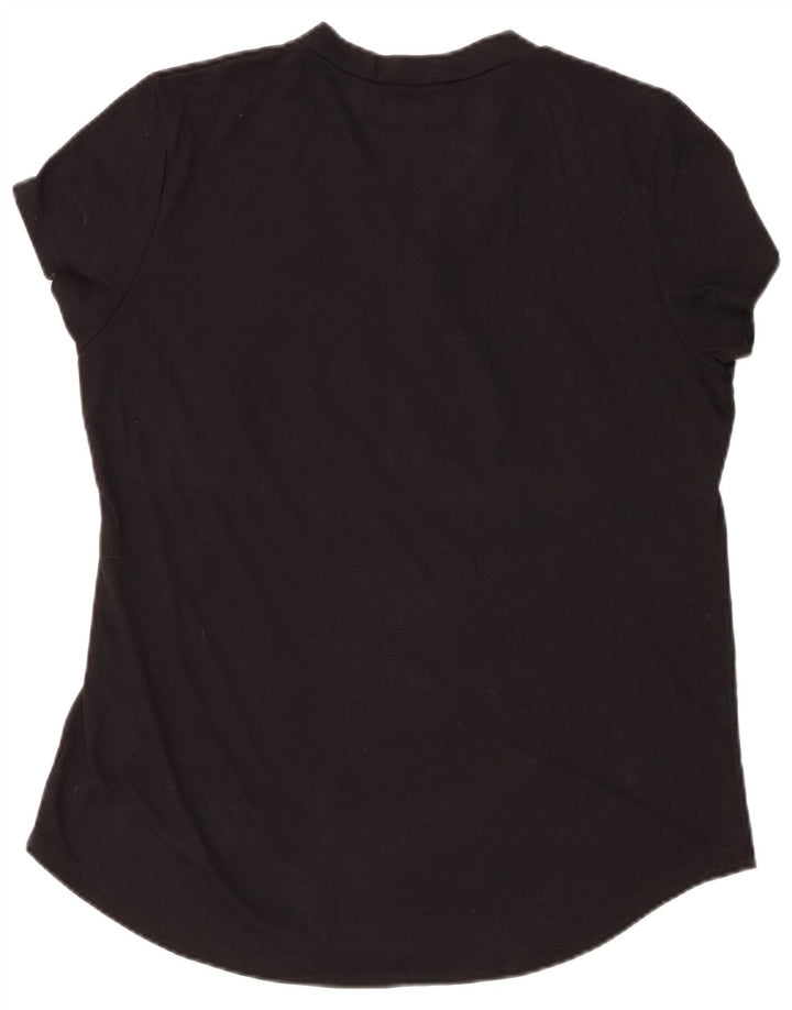 T-shirt grafica da donna NFL New Orleans Saints UK 16 grande in cotone nero