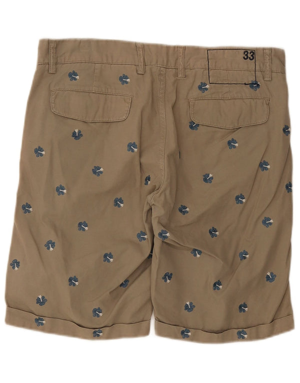 Pantaloncini chino regolari da uomo Sun68 W33 cotone floreale beige medio