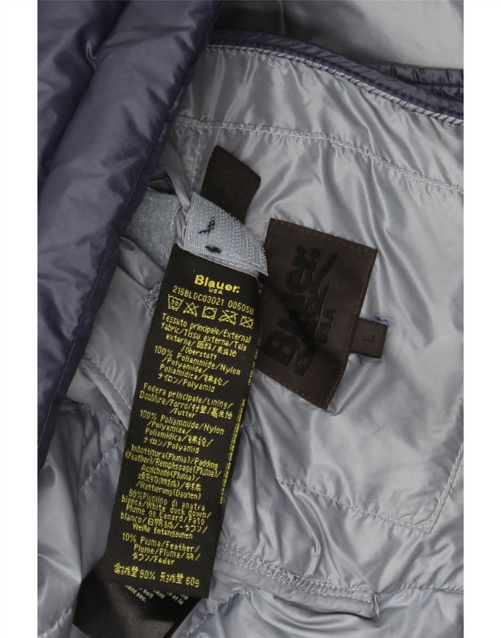 Giacca imbottita con cappuccio da donna Blauer UK 16 Large blu navy in poliammide