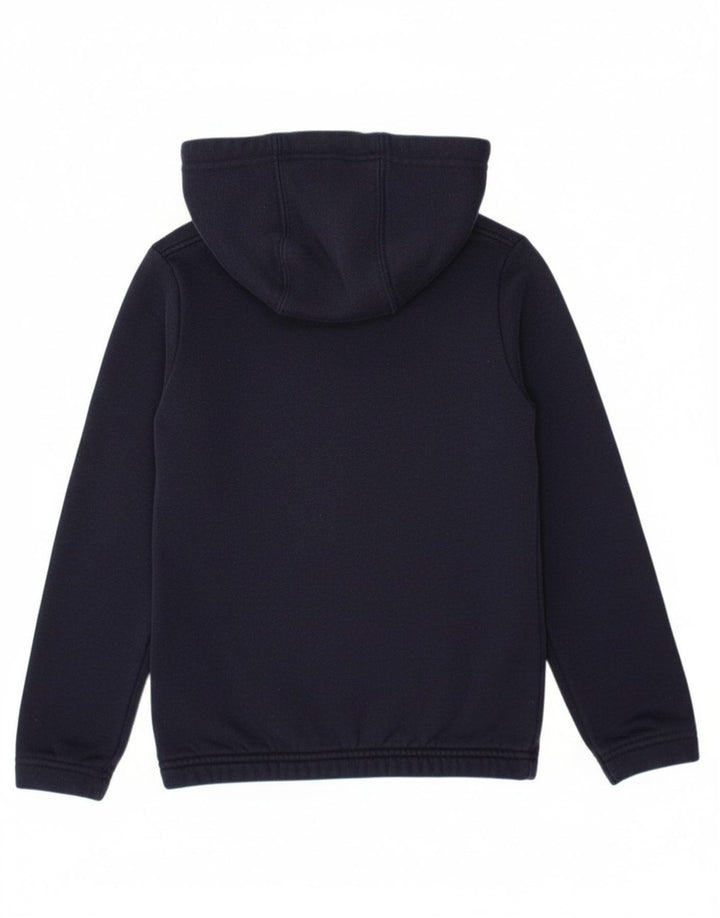 ADIDAS Boys Zip Hoodie Sweater 4-5 Years Navy Blue