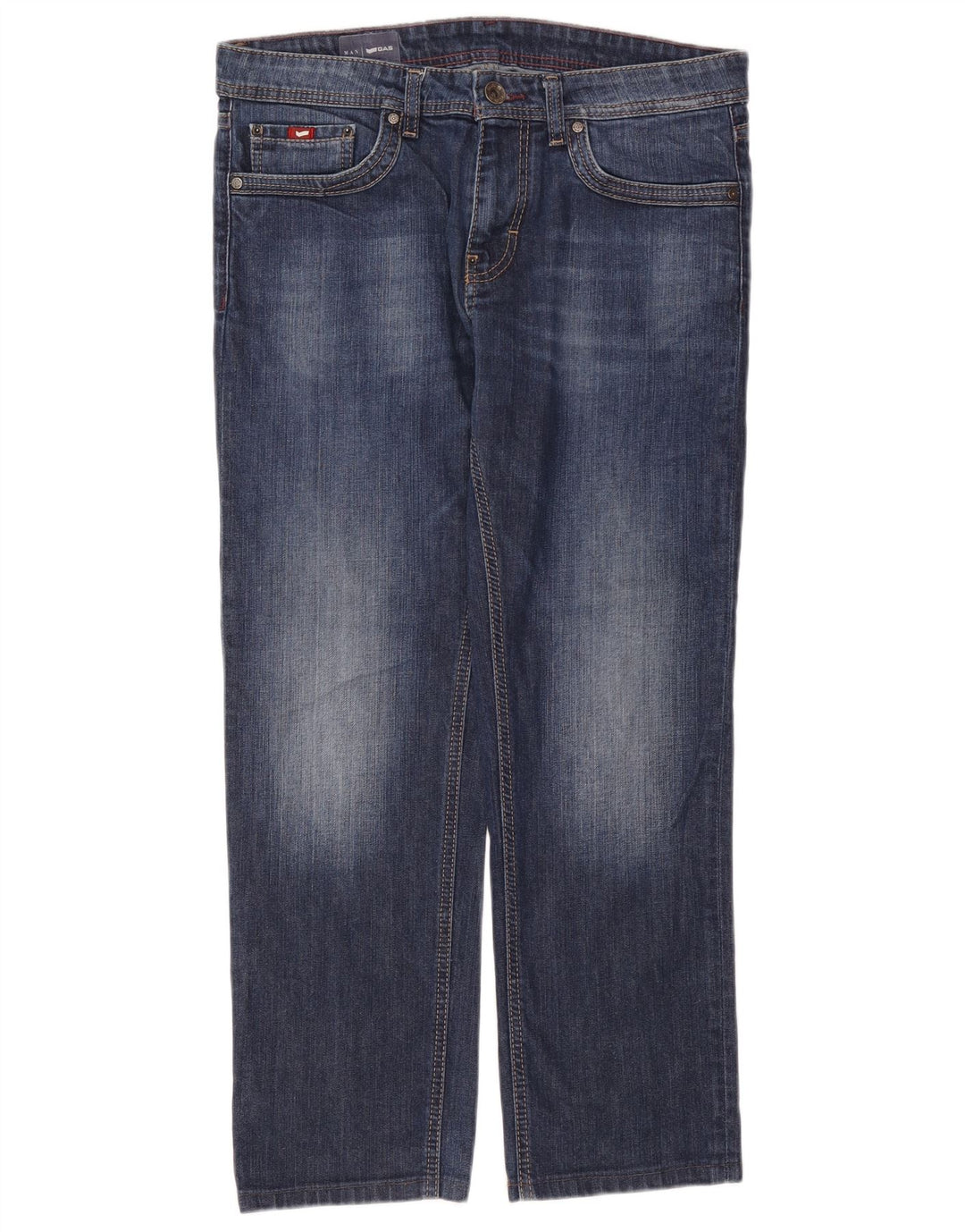 Jeans dritti da uomo Gas W32 L28 cotone blu navy