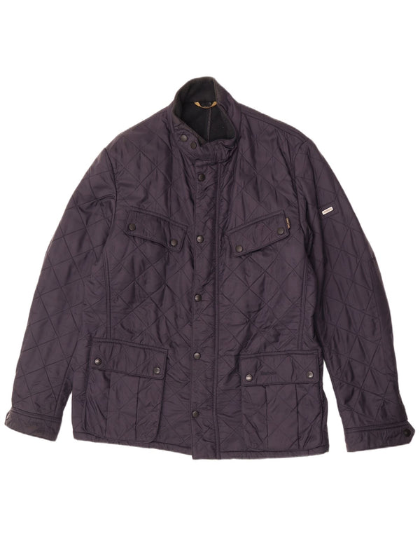Giacca trapuntata da uomo Barbour UK 42 XL poliestere blu navy