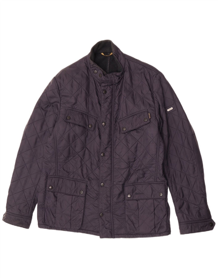 Giacca trapuntata da uomo Barbour UK 42 XL poliestere blu navy