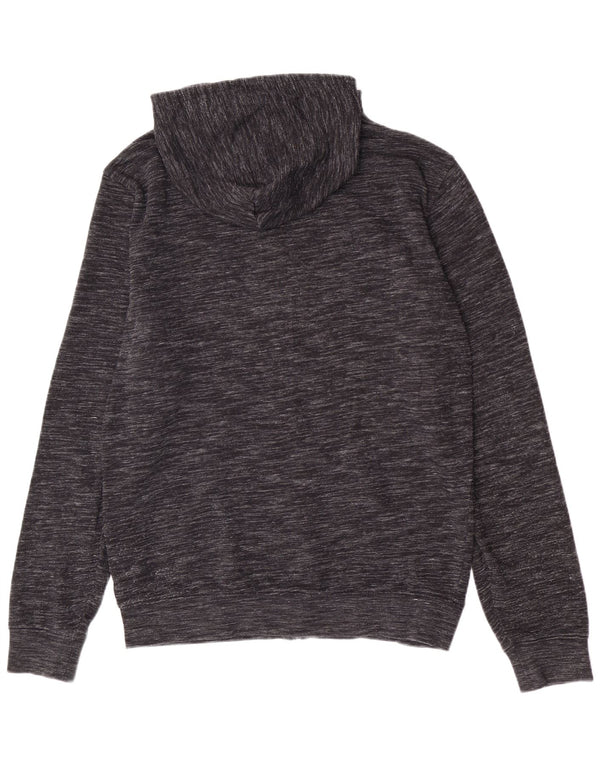 Maglione con cappuccio e zip grafica da uomo Champion, grande cotone chiazzato grigio