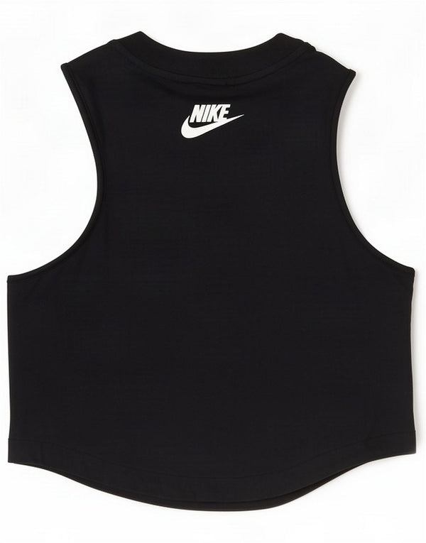 Nike Canotta corta con grafica da donna UK 14 Large Navy Blue Cotton Sports