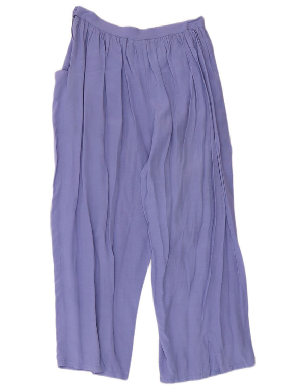 Pantaloni capri vintage da donna a vita alta con ancoraggio medio W26 L21 viola