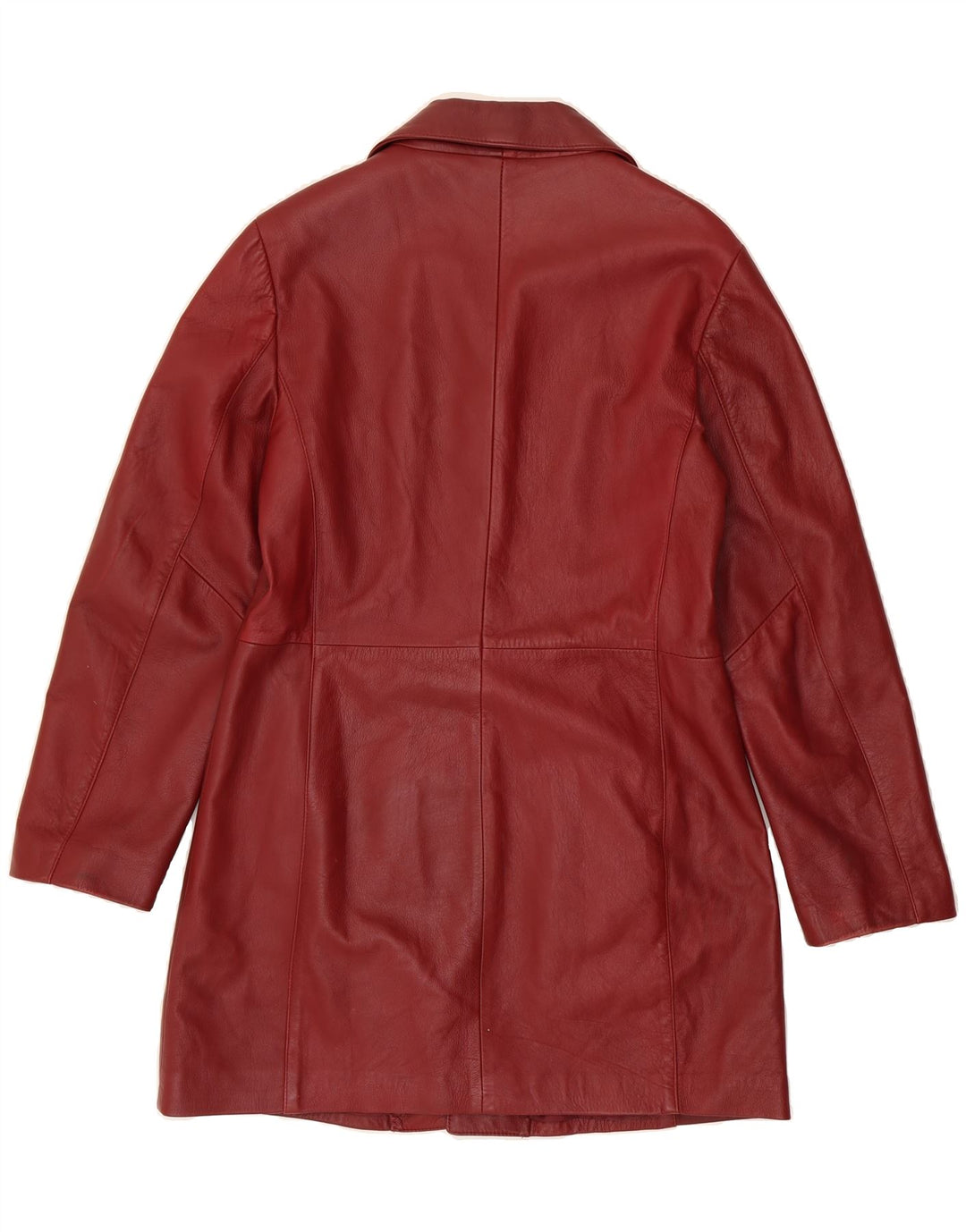 STANLEY Womens Leather Coat IT 46 Large Red Leather Vintage Stanley and Second-Hand Stanley from Messina Hembry 