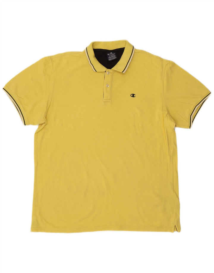 Polo da uomo CHAMPION XL in cotone giallo