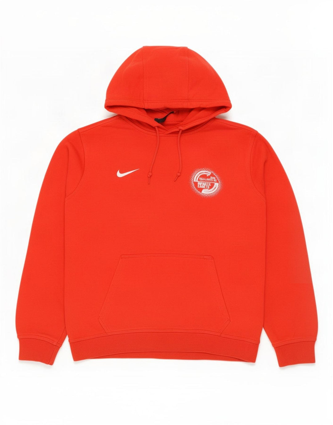 Felpa con cappuccio da uomo Nike Large rossa in cotone
