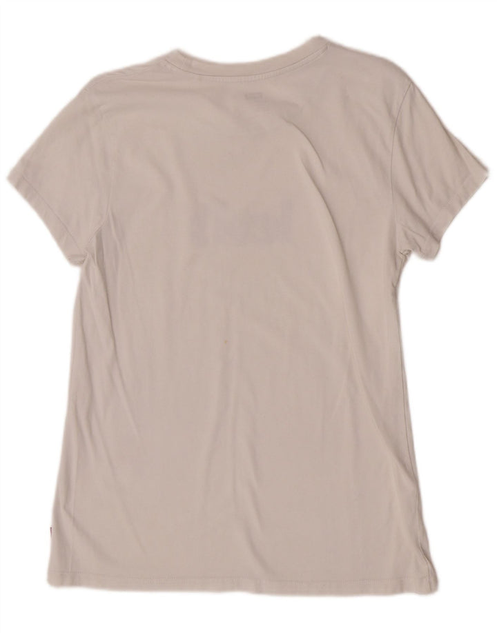 T-shirt grafica da donna Levi's Top UK 10 piccola bianca