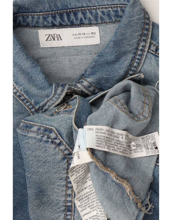 Giacca corta in denim per ragazze Zara 11-12 anni in cotone blu