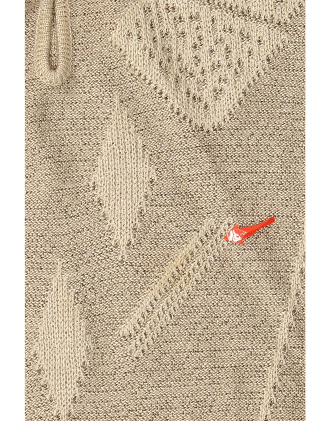 Maglione da donna vintage con collo a bottoni, UK 14, grande grigio geometrico