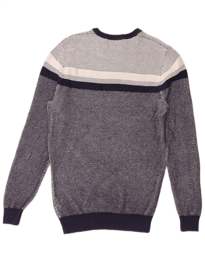 Maglione maglione girocollo da uomo Marks & Spencer blu Harbour piccolo blu navy