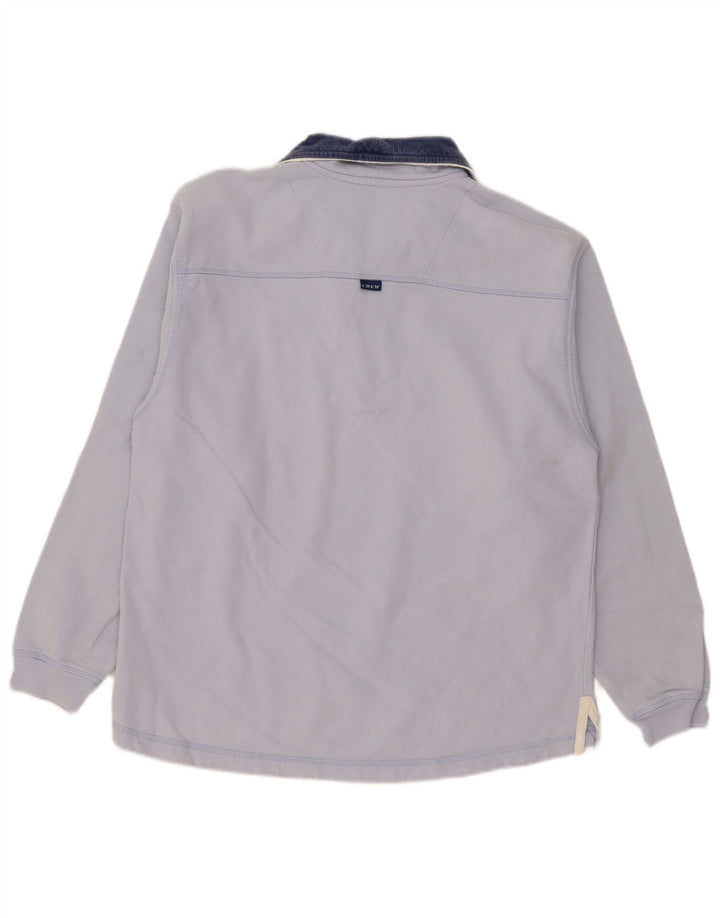 Crew Clothing Felpa da uomo con collo con zip, maglione piccolo in cotone blu