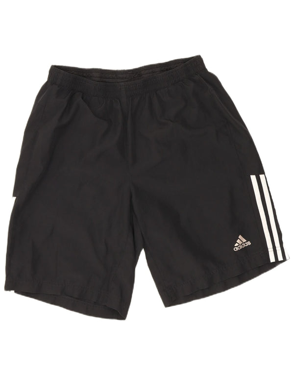 Pantaloncini sportivi da uomo Adidas medi neri in poliestere