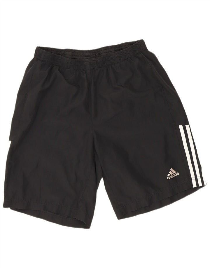 Pantaloncini sportivi da uomo Adidas medi neri in poliestere