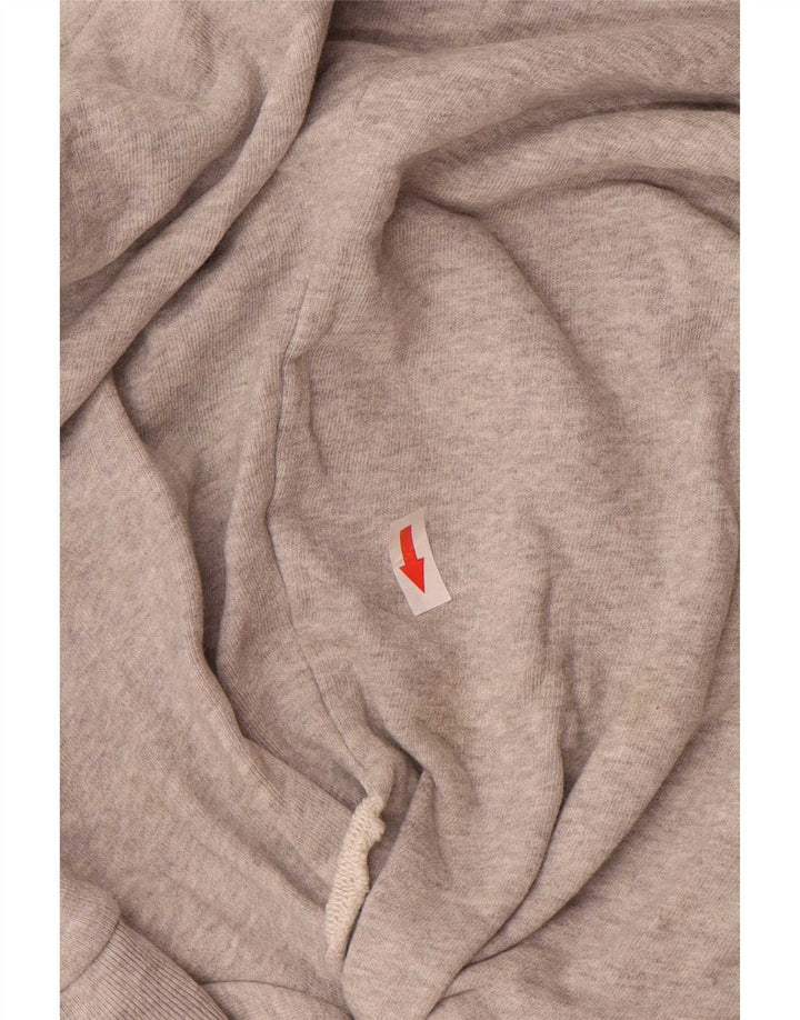 Felpa oversize da donna di All Saints, maglione UK 10, piccolo cotone grigio
