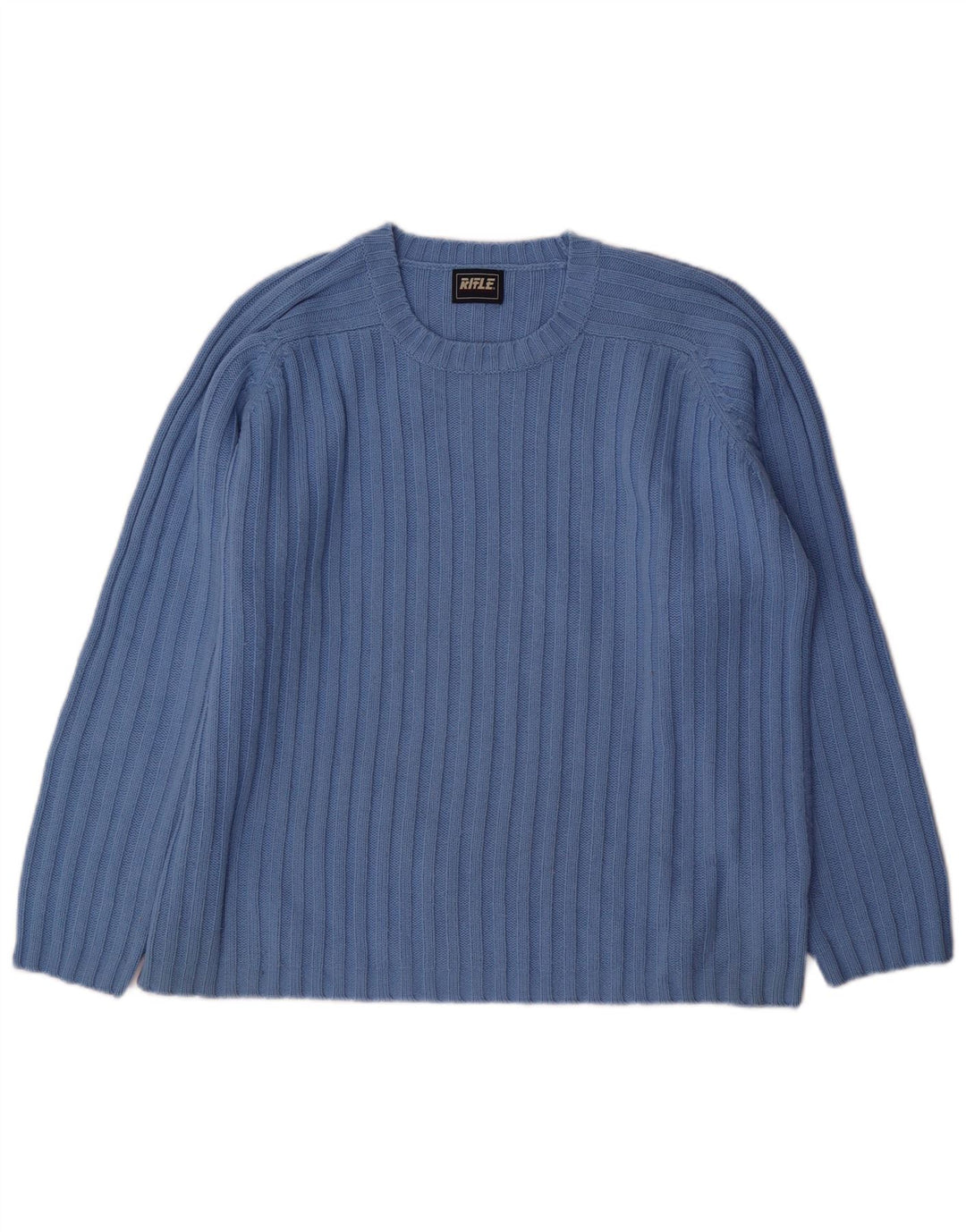 Maglione girocollo da uomo Rifle, maglione grande in acrilico blu