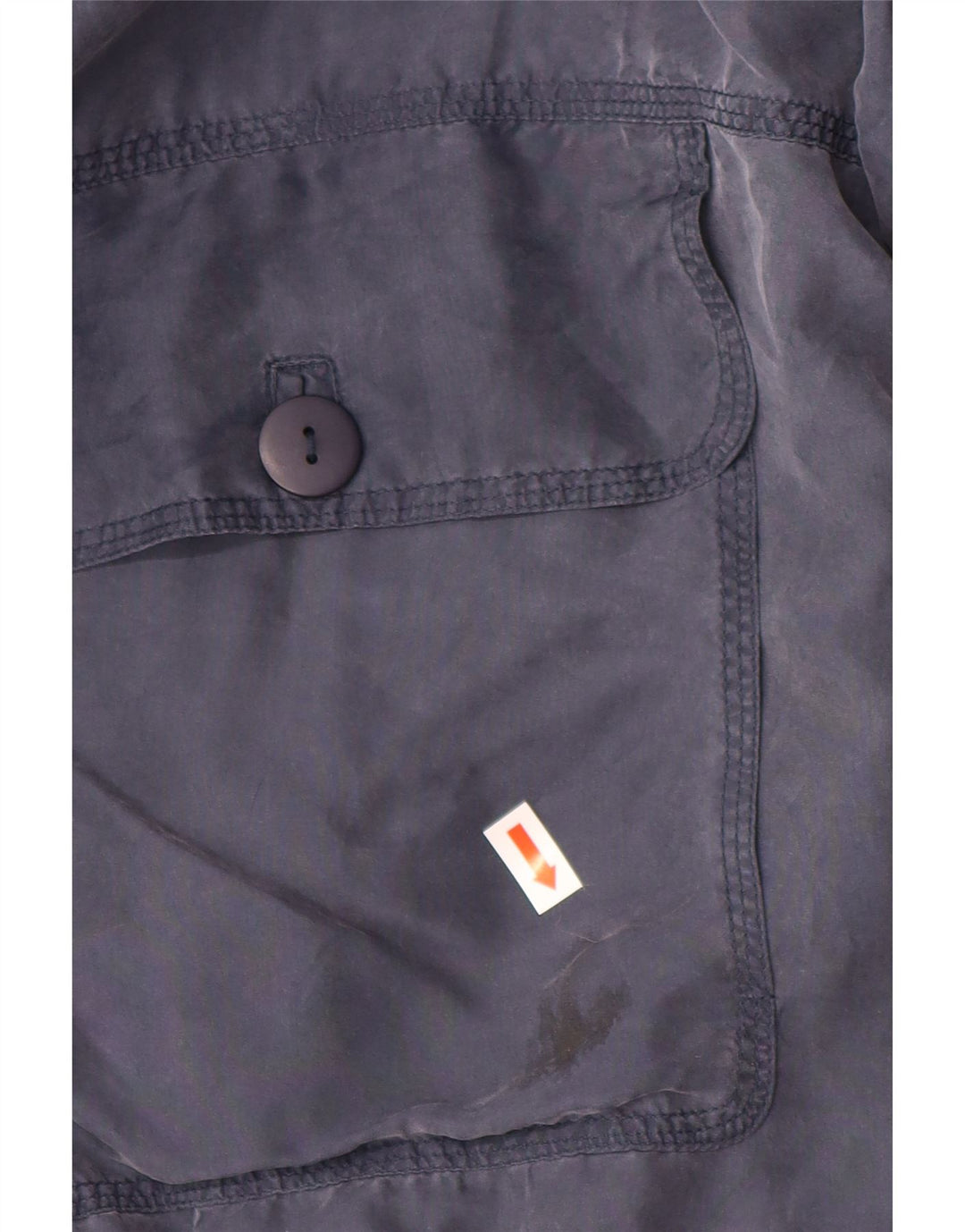 Giubbotto bomber da uomo VINTAGE IT 48 medio blu navy in seta