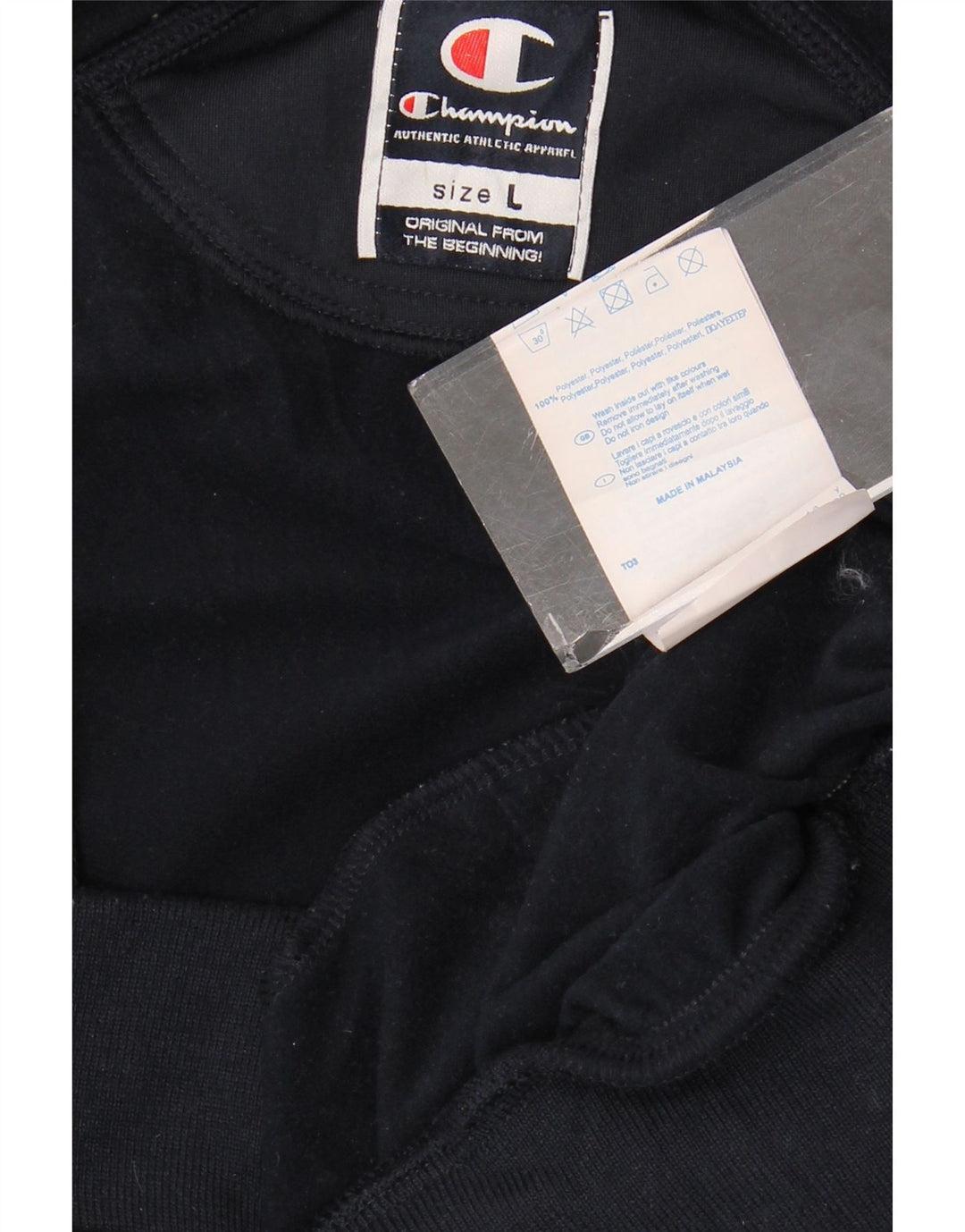 Giacca da tuta da uomo Champion, grande, in poliestere a righe blu navy