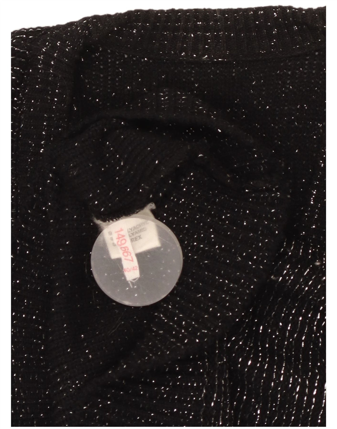 Canotta da donna VINTAGE EU 40/42 Acrilico chiazzato nero medio