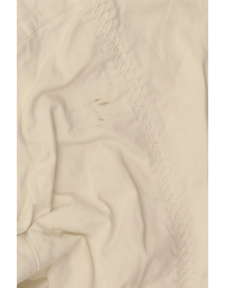 Pantaloni casual dritti da donna Marlboro Classics W30 L30 bianchi