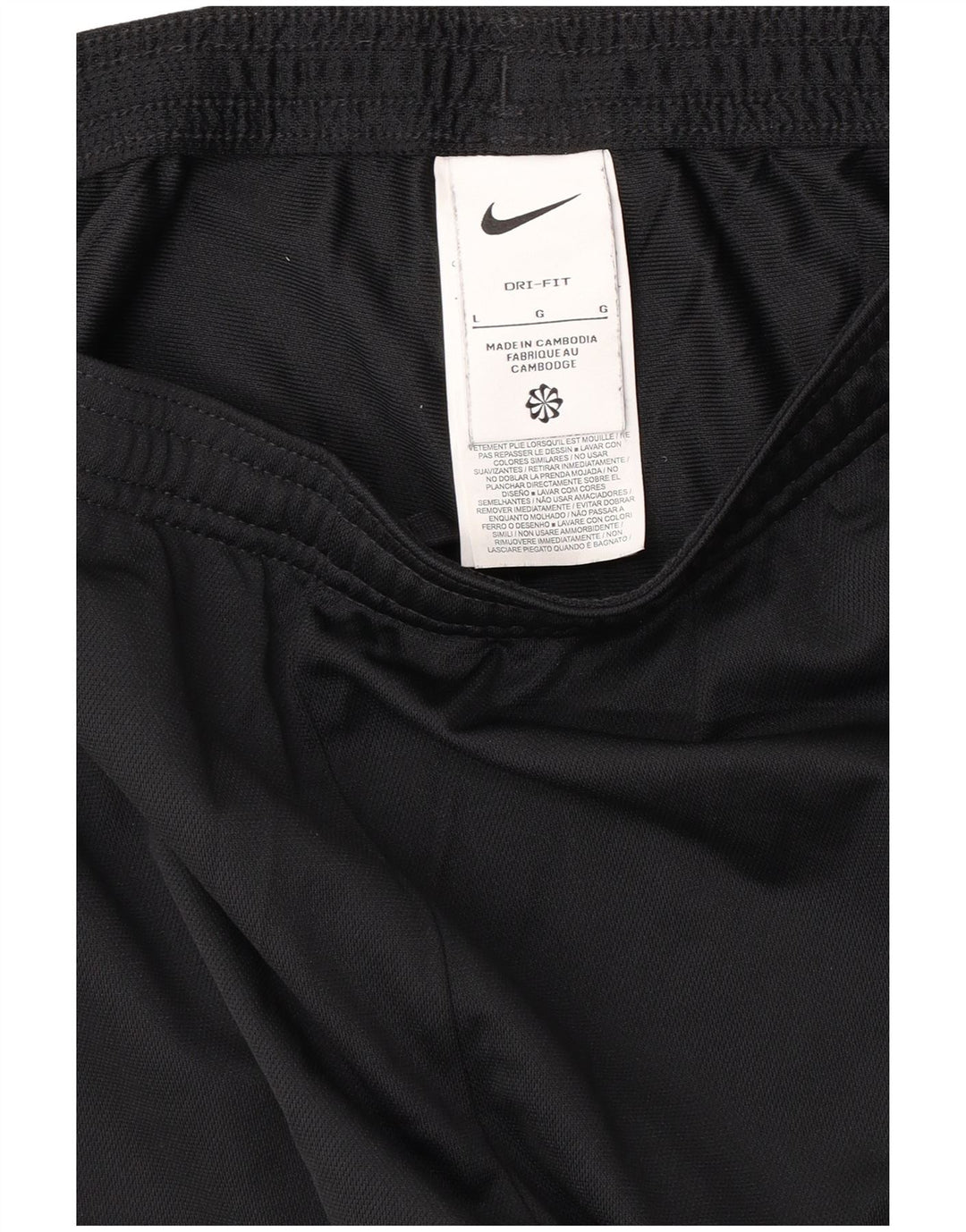 Pantaloni da tuta NIKE Dri Fit da donna UK 14 Large Nero Poliestere