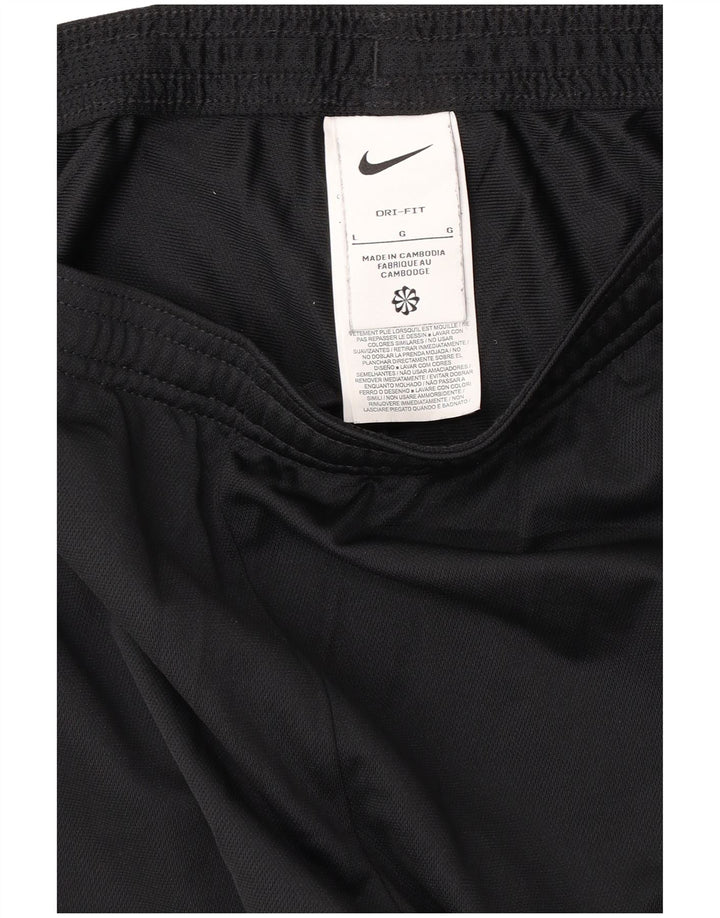 Pantaloni da tuta NIKE Dri Fit da donna UK 14 Large Nero Poliestere