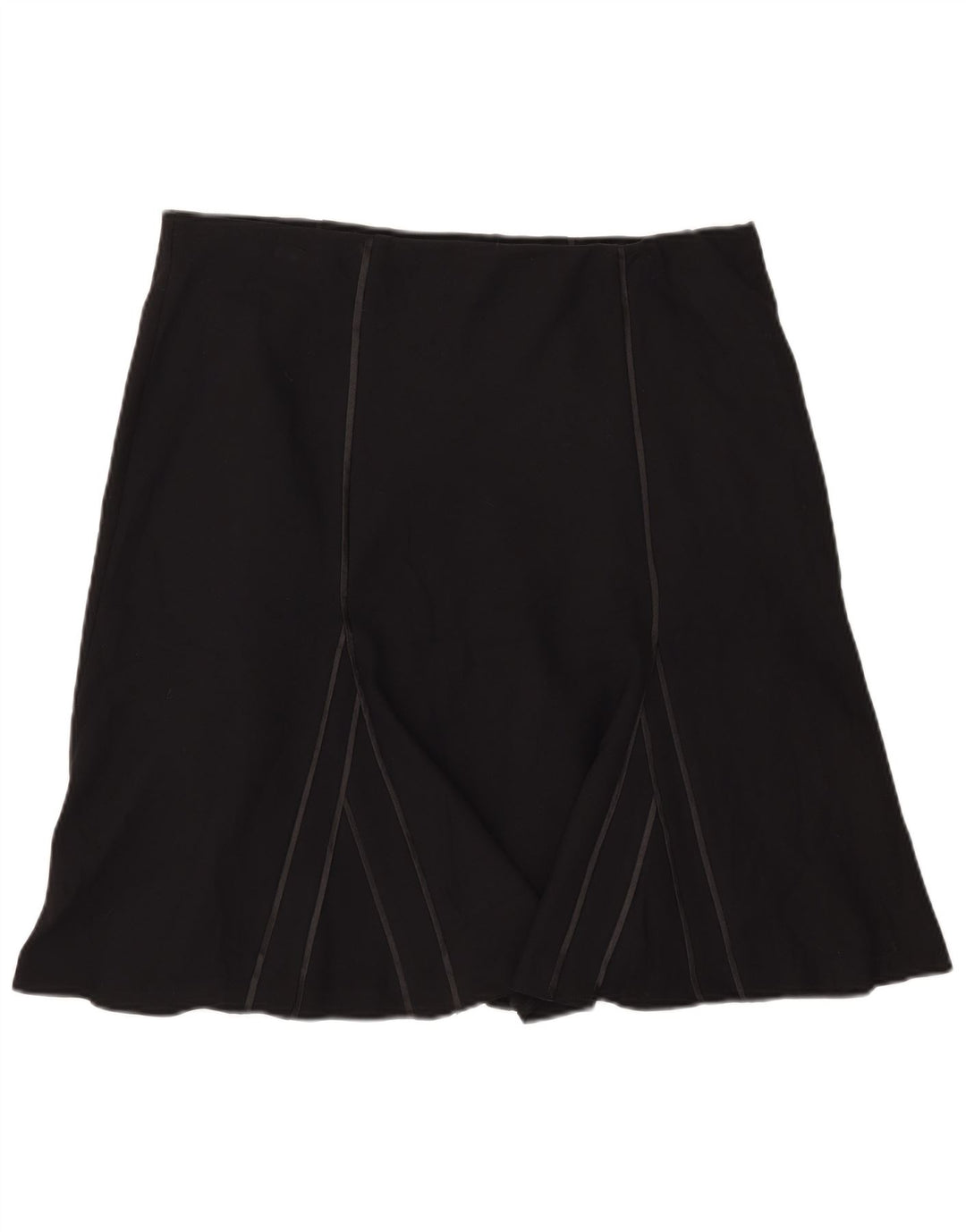 Gonna a trapezio da donna Marks & Spencer UK 18 XL W40 poliestere nero