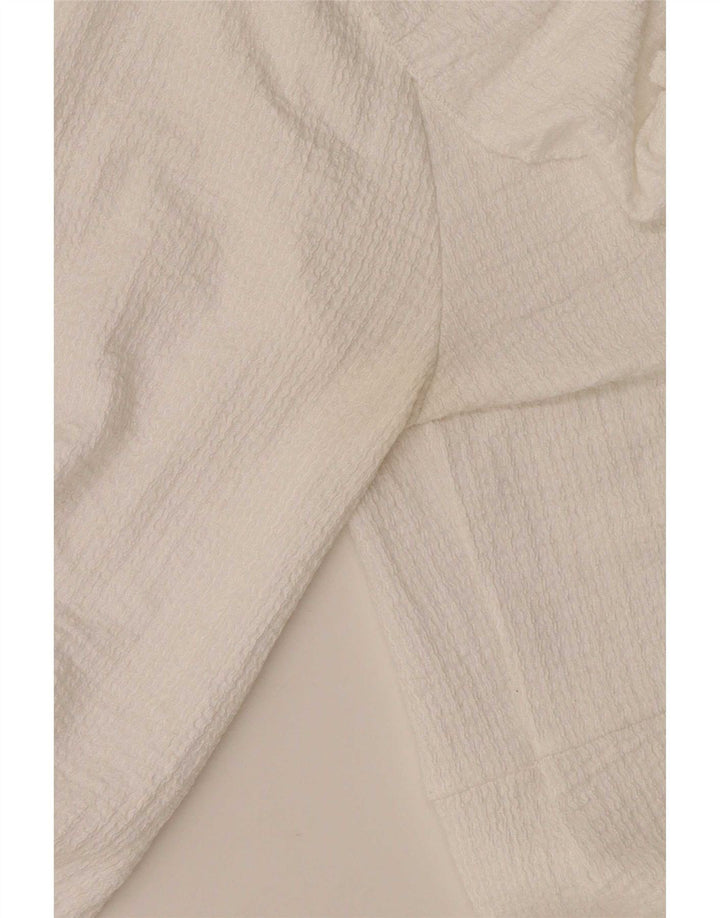 Abito a trapezio a maniche lunghe da donna Topshop UK 12 Poliestere bianco medio