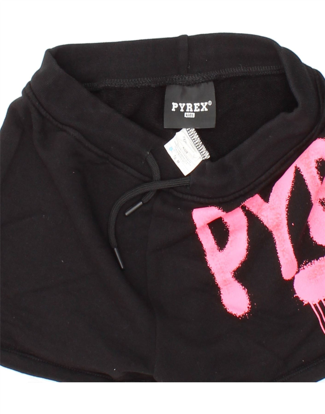 PYREX Girls Graphic Sport Shorts 9-10 Years Medium Black Cotton Vintage Pyrex and Second-Hand Pyrex from Messina Hembry 