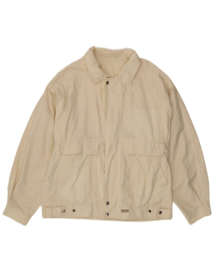 Giubbotto bomber da uomo Melka EU 50 Large in cotone bianco sporco