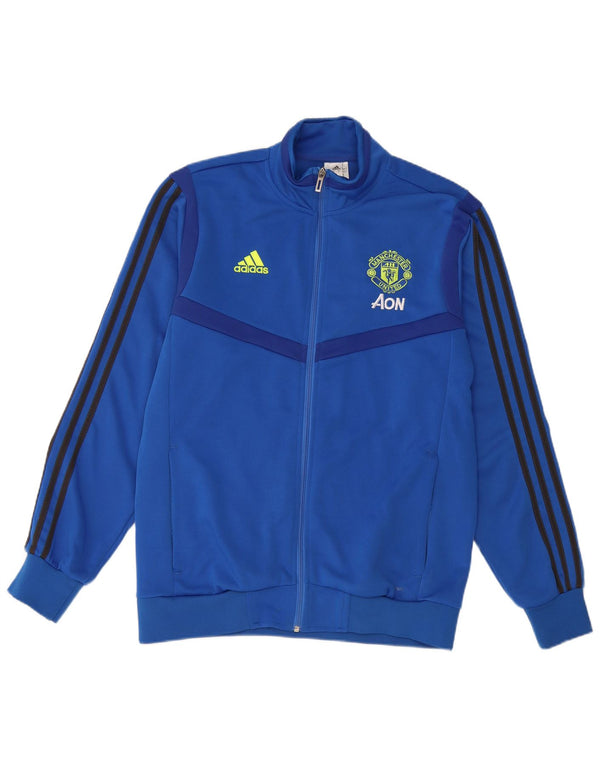 Giacca da ginnastica da uomo Adidas Manchester United, grande, color block blu