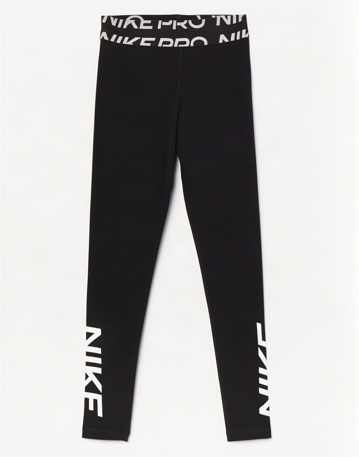 Leggings grafici Nike da donna Dri Fit UK 8 piccoli poliestere nero