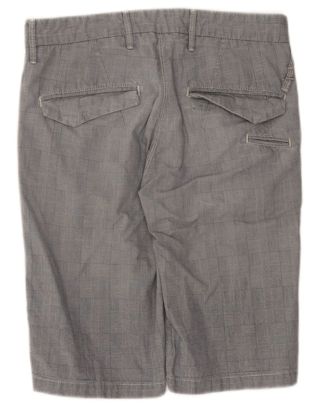 Pantaloncini chino da uomo GAS W30 in cotone a quadri grigio medio