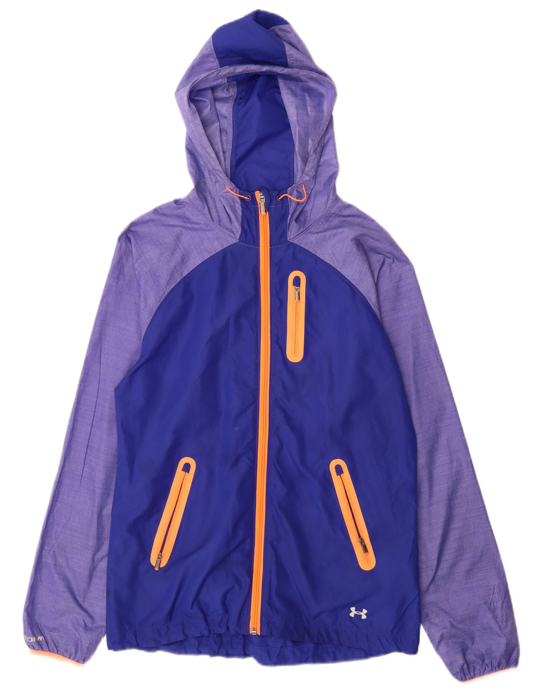 Giacca antipioggia con cappuccio da donna Under Armour UK 10 Small Blue Colourblock