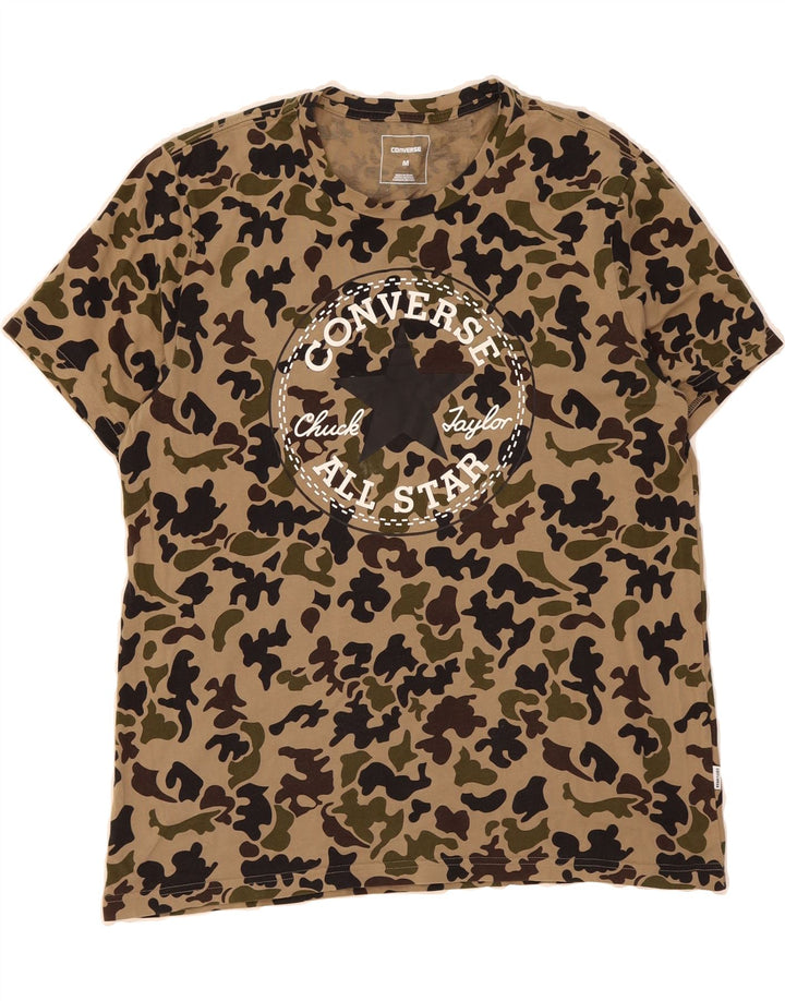 CONVERSE Mens Chuck Taylor Graphic T-Shirt Top Medium Beige Camouflage Vintage Converse and Second-Hand Converse from Messina Hembry 