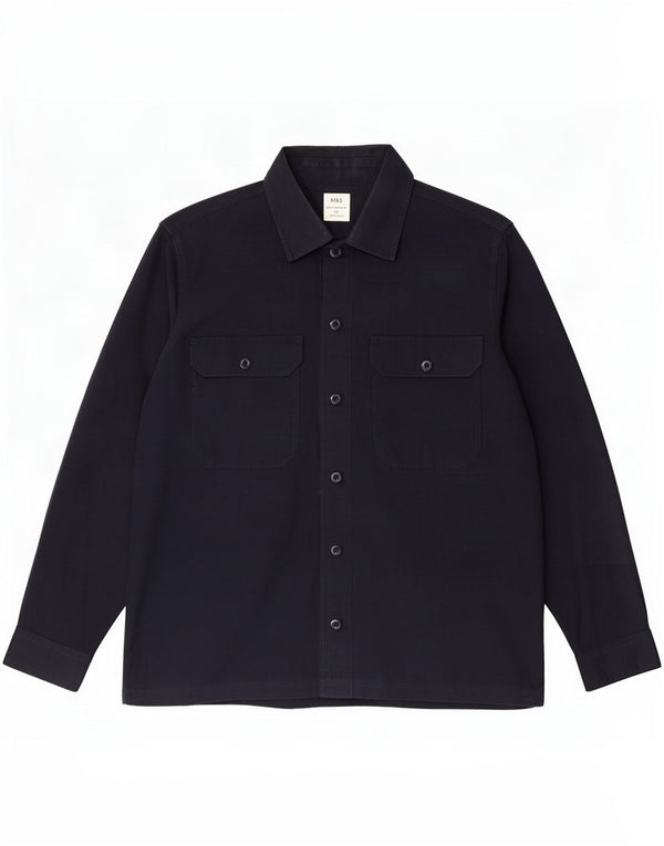 Camicia overshirt da uomo Marks & Spencer 2XL cotone blu navy