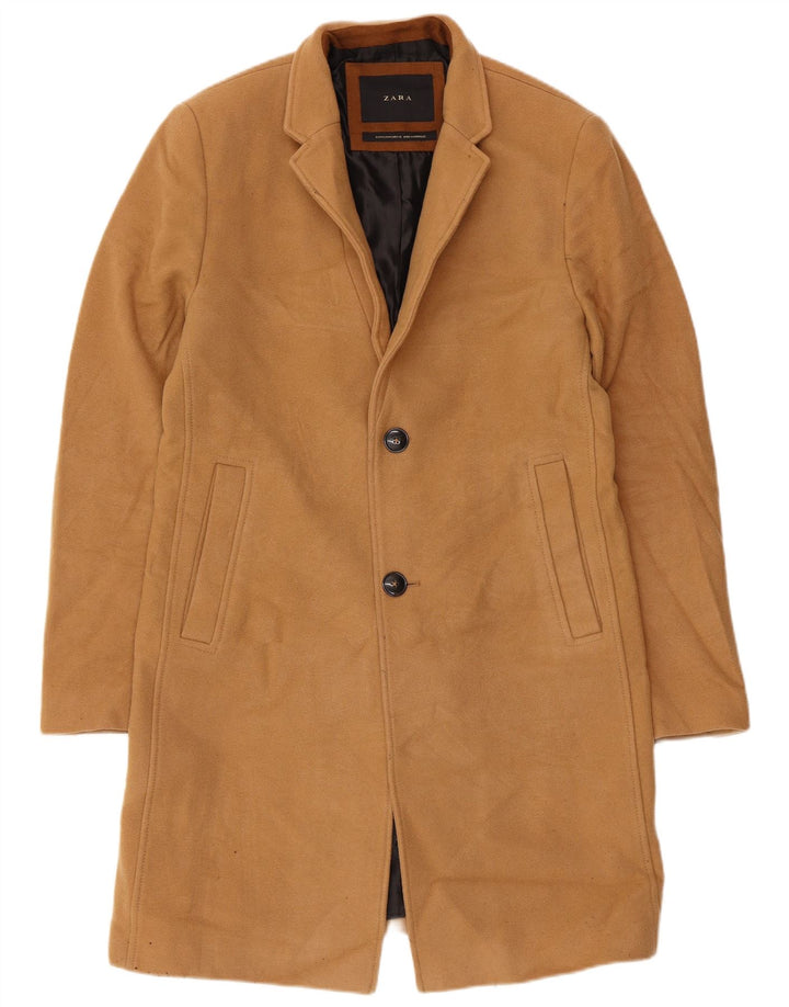 Cappotto da uomo Zara UK 38 Lana beige medio