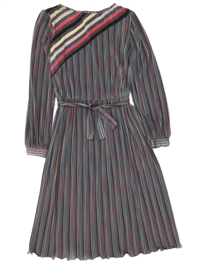 C & A Womens Long Sleeve Maxi Dress UK 14 Medium Multicoloured Striped