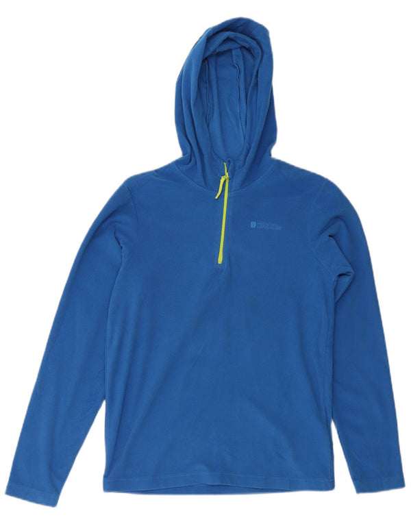 MOUNTAIN WAREHOUSE Maglione in pile da bambino con zip e cappuccio 11-12 anni Blu