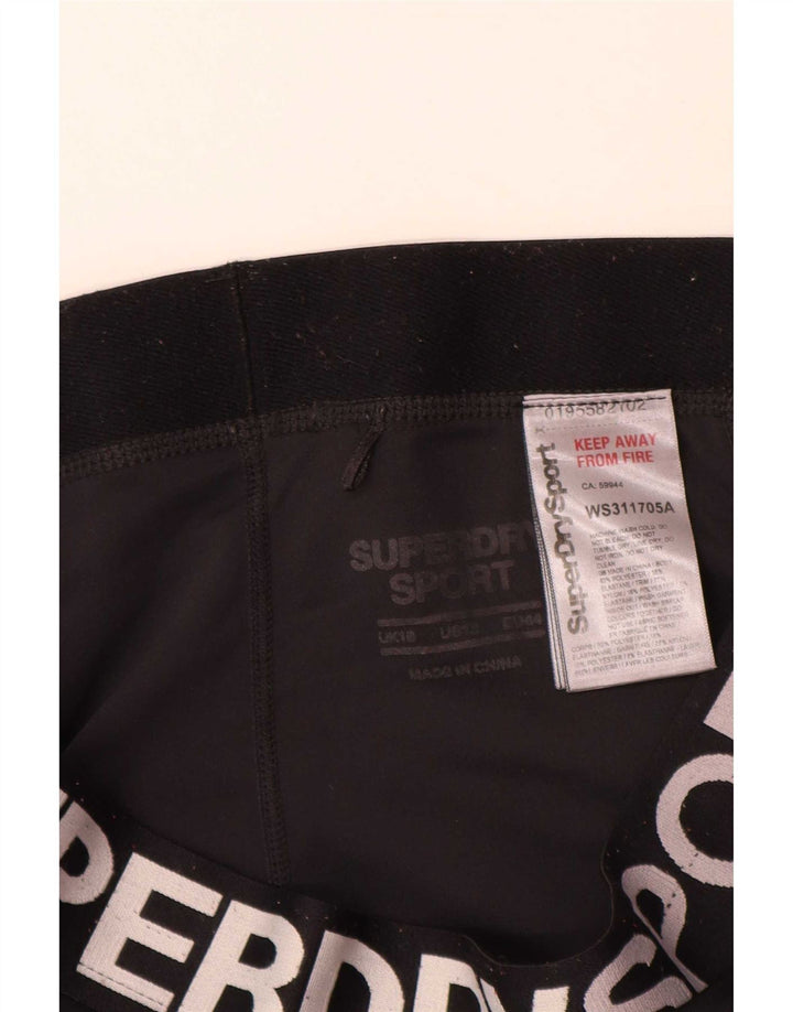 Leggings grafici da donna Superdry UK 18 XL poliestere nero