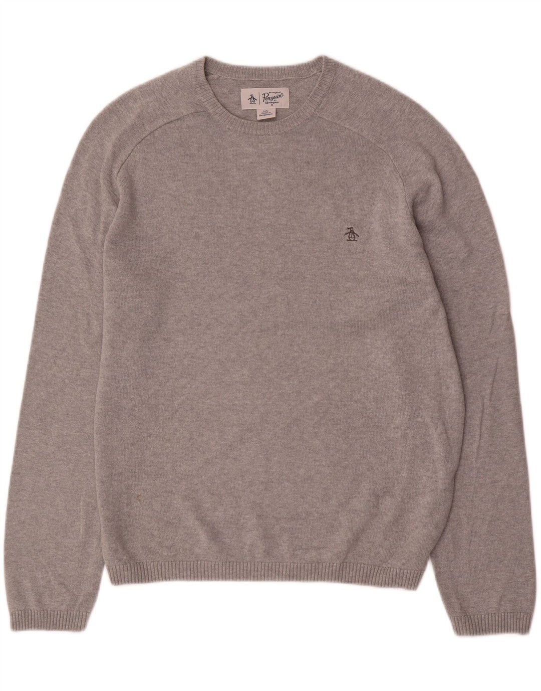 Maglione da uomo girocollo Penguin, grande cotone grigio