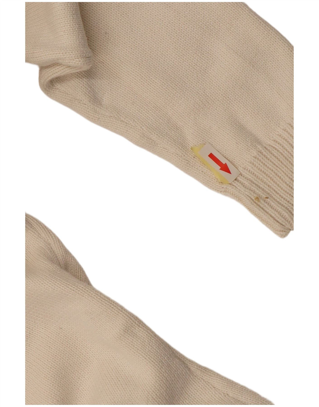 Maglione da donna Ralph Lauren con collo a bottoni UK 14 Cotone bianco medio