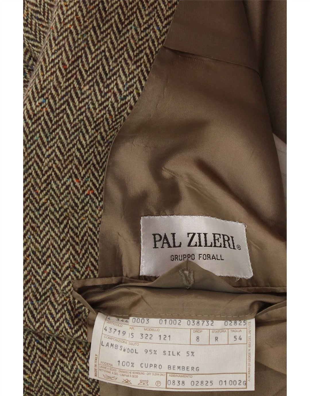 Pal Zileri Giacca blazer a 2 bottoni da uomo IT 54 2XL Lana d'agnello grigia